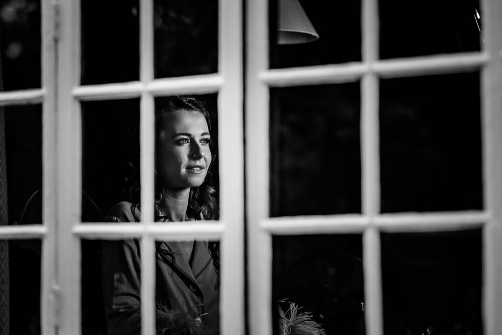 bride getting ready photo at Prestwold Hall