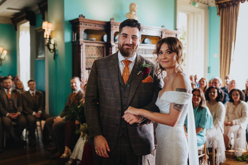 Prestwold Hall bride and groom ceremony
