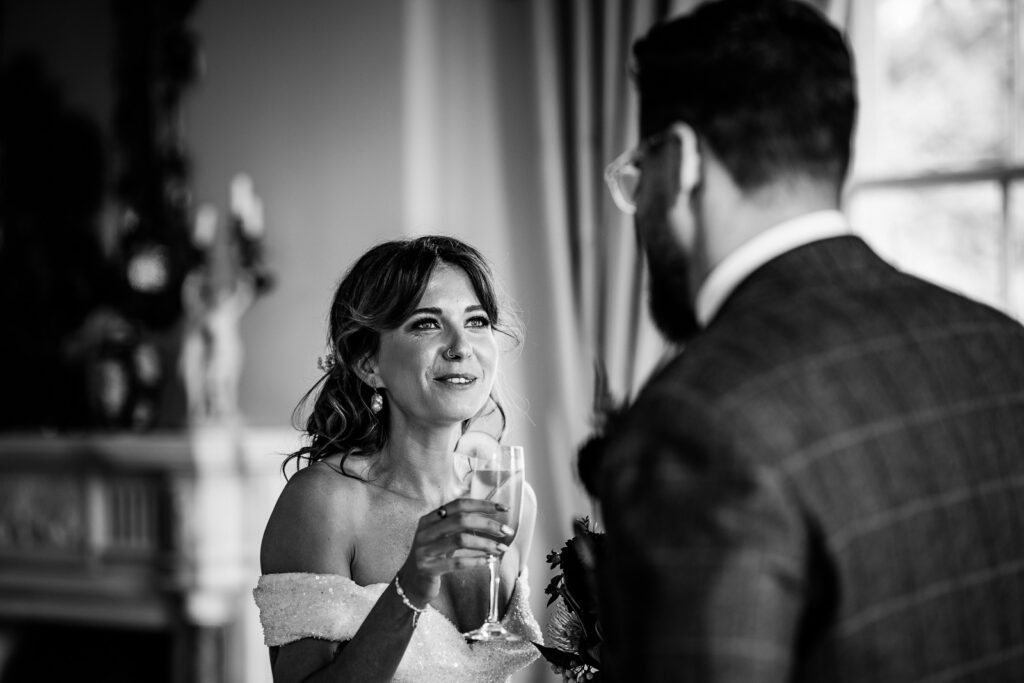 Prestwold Hall intimate moment for newly married couple