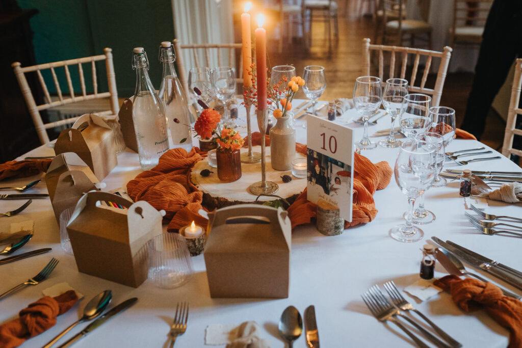 Autumn wedding photography at Prestwold Hall
