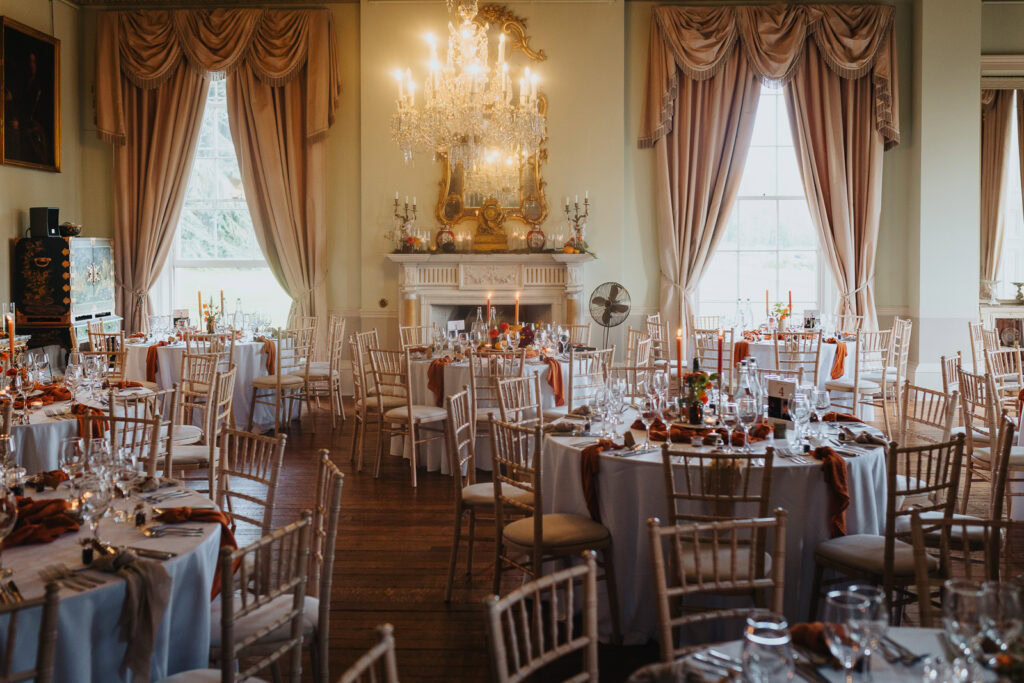 Prestwold Hall autumn wedding deco