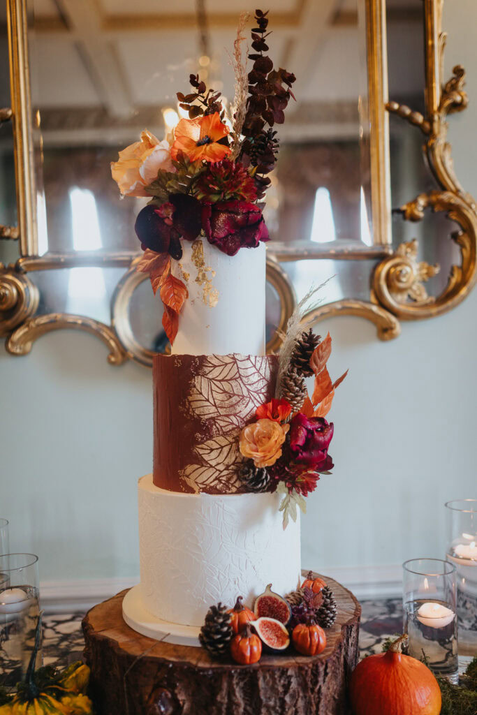 Prestwold Hall autumn wedding cake
