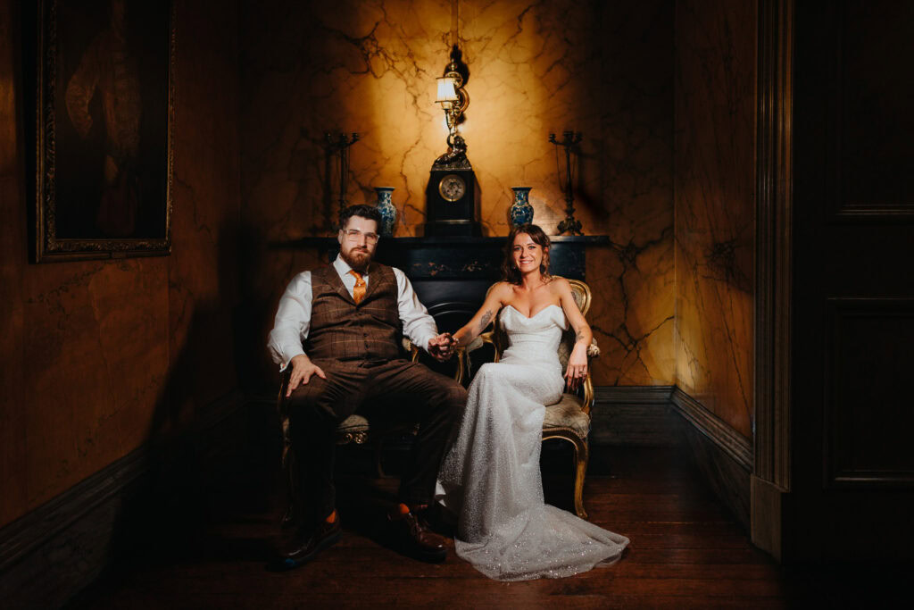 Wedding portrait at Prestwold Hall