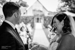 bride and groom just married at Millbridge Court