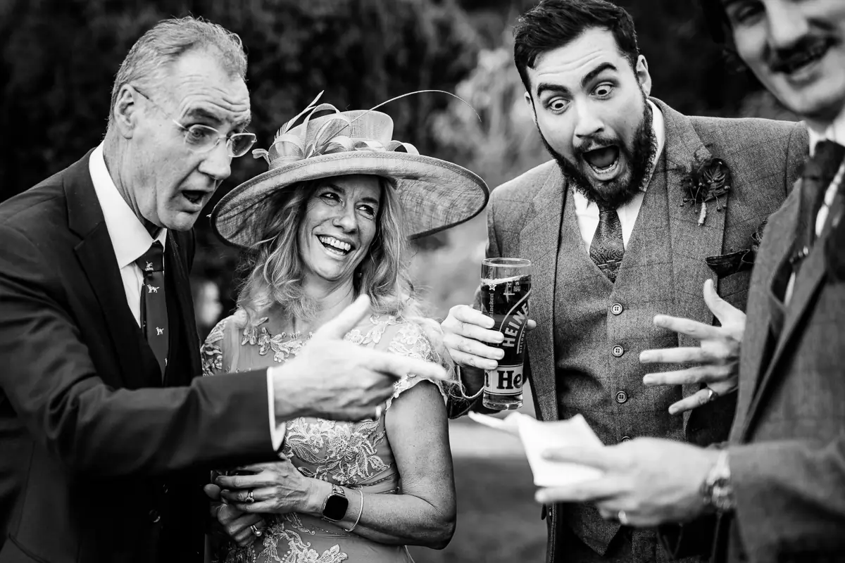 Your guests having a blast, telling wild stories and reacting like this.
You weren’t there for the conversation – but now you get to see what it felt like.